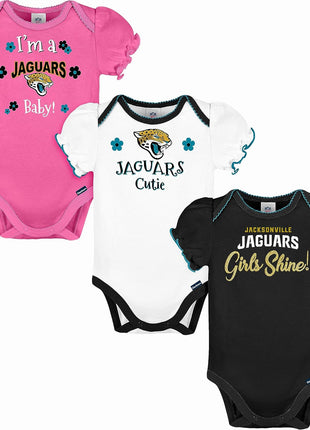 Gerber NFL Baby-Girls NFL Team 3 Pack Short Sleeve Onesie Bodysuit