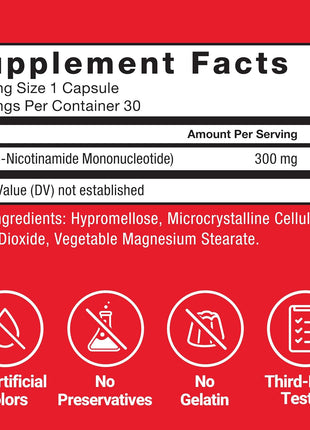Force Factor NMN Supplement, Nicotinamide Mononucleotide | Support Healthy Aging & Energy Metabolism, Boosts NAD+ Levels, No Gelatin, Non-GMO, 30 Vegetable Capsules
