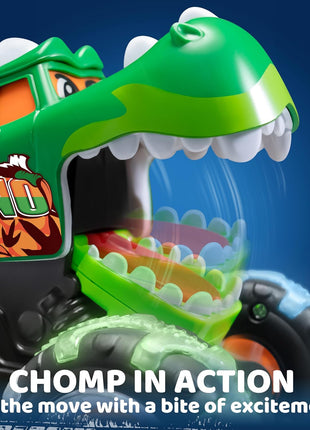 JOYIN 3 Pack Monster Truck Toy - Motion Activated Light Up Cars for Toddlers - Monster Glow Rover LED Wheels - Baby Boy Toys - Press and Go Dinosaur Trucks for Kids Boy Birthday Gifts