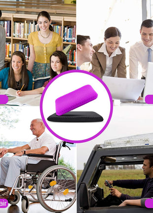 KYSMOTIC Gel Seat Cushion for Long Sitting (Large & Thick), Soft & Breathable, Gel Cushion for Wheelchair, Gel Chair Cushion for Hip Pain, Gel Seat Cushion for Office Chair (Black Cover)