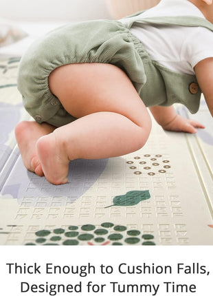 NOONKTY 79x71 Extra Large Baby Play Mat for Floor, Foldable Foam Playmat for Babies 0-12 Months & Kids, Non-Toxic Waterproof Baby Mat, Thick Playpen Mat for Tummy Time Crawling, Elephant