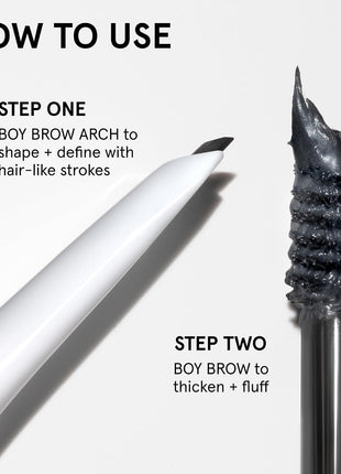 Glossier Boy Brow Eyebrow Gel & Volumizing Pomade, Black