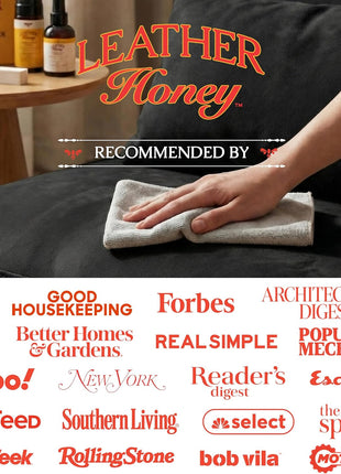 Leather Honey Lint-Free Application Cloth: Microfiber Cloth for Use with Leather Conditioner and Cleaner. Made in The USA Since 1968