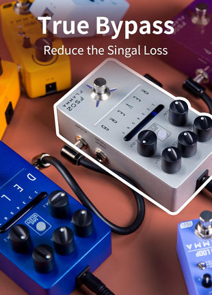 FLAMMA FS02 Reverb Pedal Stereo Guitar Effects with 7 Storable Preset Slots 7 Reverb Effects Room Hall Church Cave Plate Spring Mod True Bypass Trail On