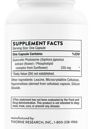 THORNE - Immune Support Duo - Quercetin Phytosome & NAC for Balanced Immune and Respiratory Wellness - 30 Servings