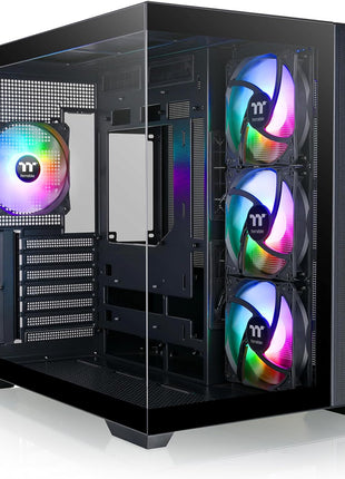 Thermaltake View 380 TG ARGB Black ATX Case; 4x120mm ARGB Fans Included; Supports Hidden-Connector Motherboard; Front & Side Dual Tempered Glass Panel; CA-1Z2-00M1WN-00; 3 Year Warranty