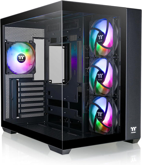 Thermaltake View 380 TG ARGB Black ATX Case; 4x120mm ARGB Fans Included; Supports Hidden-Connector Motherboard; Front & Side Dual Tempered Glass Panel; CA-1Z2-00M1WN-00; 3 Year Warranty
