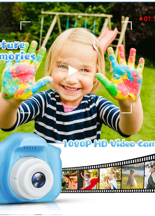 Kids Camera for Boys and Girls, GPOSY Digital Camera for Kids, Toddler Camera Christmas Birthday Toy Gifts for Kids Age 3 4 5 6 7 8 9 10 with 32GB SD Card, Video Recorder 1080P HD(Blue)
