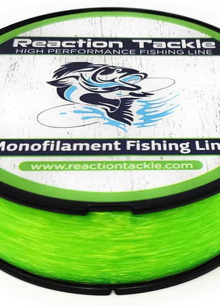 Reaction Tackle Monofilament Fishing Line- Strong and Abrasion-Resistant Nylon Mono, Smooth and Long Casting - Low Memory- Freshwater and Saltwater Fishing Monofilament Line