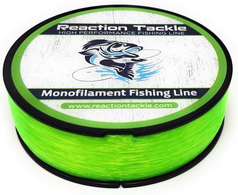 Reaction Tackle Monofilament Fishing Line- Strong and Abrasion-Resistant Nylon Mono, Smooth and Long Casting - Low Memory- Freshwater and Saltwater Fishing Monofilament Line