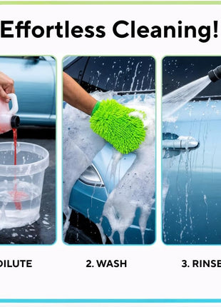 Rev Auto Vinyl Wrap Car Wash Soap Kit - Includes 64oz Car Wash Soap For Vinyl Wrap & Microfiber Wash Mitt | Works in Foam Cannon & Bucket Washes | pH-Balanced, Safe For All Finishes