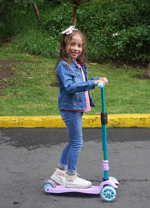 3 Wheel Scooter for Kids Ages 6-12,Kids Scooter with Light Up Wheels, Sturdy Deck Design, and 4 Height Adjustable Suitable for Kid Ages 3-12