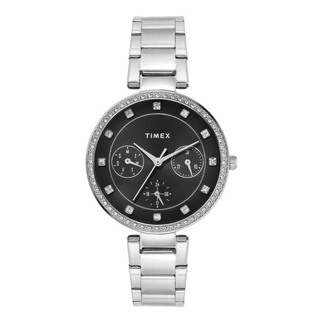 TIMEX Black Round Dial Analog Women's Watch - TWEL18728