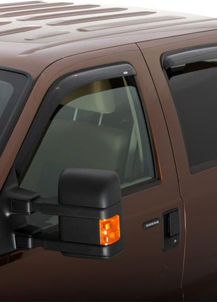 Auto Ventshade [AVS] Outside Mount Rain Guards For 1999 - 2016 Ford F-250/F-350 Super Duty, SUPERCAB ONLY | Window Vent Visors, 4 pcs. - Smoke | 94522