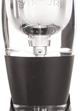 Vinturi Wine Aerator Pourer and Decanter for Red Wines Patented Design Perfectly Aerates Wines By The Glass or Bottle With Distinctive Sound, Includes No-Drip Base & Sediment Screen, Black
