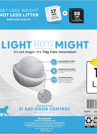 Purina Tidy Cats LightWeight With Glade Clear Springs Multi-Cat, Clumping, Low Dust, Scented Cat litter - 17 lb. Box