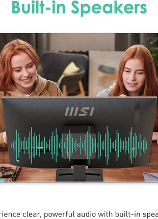 msi PRO MP275 E2 27-inch IPS 1920 x 1080 (FHD) Gaming Office Monitor, 120Hz, Free-Synch, HDMI, DisplayPort, VGA Port, VESA Mountable, Tilt, Speaker, 4-Side Slim Bezel 1ms, Black