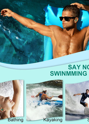 Swimming Ear Plugs for Adults,3 Pairs Waterproof Reusable Silicone Swim Earplugs for Swimming Surfing Snorkeling Showering and Water Pool,Beach,Ocean (Adults & Teens 14+)