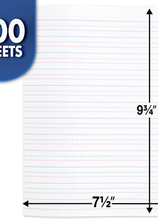 Mead Primary Composition Book, Primary Ruled Journal, Grades K-2, 7-1/2 inch x 9-3/4 inch, 100 Sheets, Blue Marble (09902)