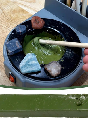 Green DOP Wax for Lapidary Cabachon Forming Cutting and Polishing