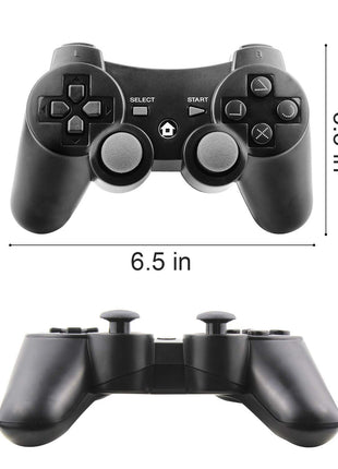 Diswoe Controller for PS-3, Wireless Bluetooth Controller Gamepad Joystick, Double Vibrating Controller for Play_station 3 with Charger Cable Cord Thump Grips