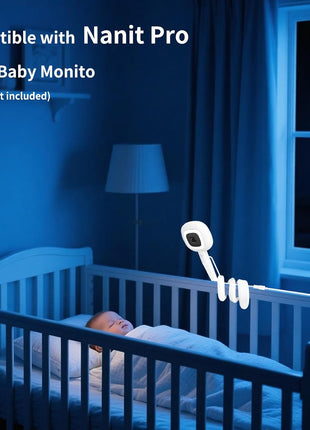 Flexible Baby Monitor Mount Compatible with Nanit Pro Smart Camera Nanit Flex Multi Stand Adjustable Baby Camera Stand with Type-C Charging Port and 10FT Power Cable Flexible Clip clamp Holde