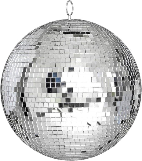Alytimes Mirror Disco Ball - 8-Inch Cool and Fun Silver Hanging Party Disco BallBig Party Decorations, Party Design