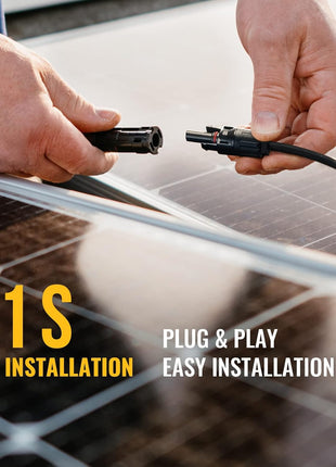 BougeRV Solar Connectors Y Branch Parallel Adapter Cable Wire Plug Tool Kit for Solar Panel