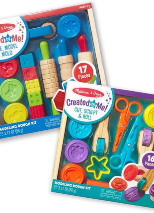 Melissa & Doug Modeling Dough & Sculpting Tools, 8 Tubs of Playdough Modeling Clay with Cutters, Rollers & Molds, Arts & Crafts Kit & Accessories, Preschool Learning Toys for Kids Ages 3+