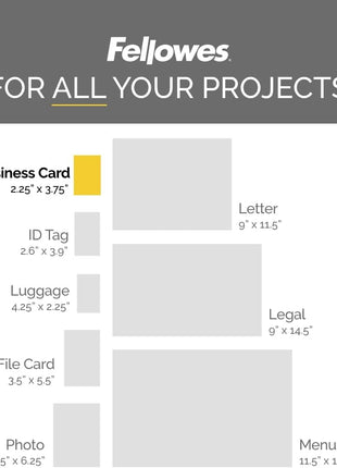 Fellowes Self-Adhesive Pouches, Business Card Size, 5 Mil, 5 Pack (5220101)