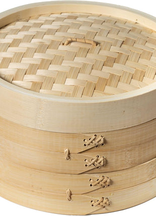 Joyce Chen 2-Tier Bamboo Steamer Baskets, 10-Inch