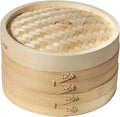 Joyce Chen 2 Tier Bamboo Steamer Baskets, 10 Inch