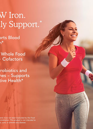 Garden of Life Vitamin Code Raw Iron Supplement - 30 Vegan Capsules, 22mg Once Daily Iron, Vitamins C, B12, Folate, Fruit, Veggies & Probiotics, Iron Supplements for Women, Energy & Anemia Support