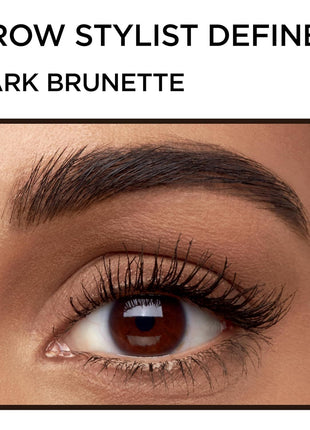 L'Oreal Paris Makeup Brow Stylist Definer Waterproof Eyebrow Pencil, Ultra-Fine Mechanical Pencil, Draws Tiny Brow Hairs and Fills in Sparse Areas and Gaps, Dark Brunette, 0.003 Ounce (Pack of 1)