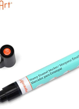 ImpressArt - Metal Stamp Enamel Marker for Metal Stamping & Engraving DIY Jewelry Acrylic Ink (Black)