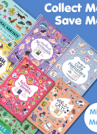 Animals Habitat 500+ Kids Sticker Book by Cupkin Toddler Airplane Travel Activity Coloring and Sticker Book, Road Trip Essentials, 12 Coloring Pages + 12 Scenes for Ages 2–8 Years