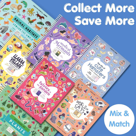 Animals Habitat 500+ Kids Sticker Book by Cupkin Toddler Airplane Travel Activity Coloring and Sticker Book, Road Trip Essentials, 12 Coloring Pages + 12 Scenes for Ages 2–8 Years