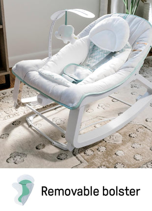 Ingenuity Keep Cozy 3-in-1 Grow with Me Vibrating Baby Bouncer, Seat & Infant to Toddler Rocker, Vibrations & -Toy Bar, 0-30 Months Up to 40 lbs (Weaver)