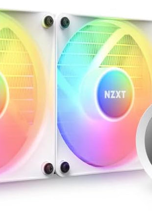 NZXT Kraken 240 RGB - 240mm AIO CPU Liquid Cooler - RL-KR240-W1 - Customizable 1.54" Square LCD Display for Images, Performance Metrics - High-Performance Pump - White
