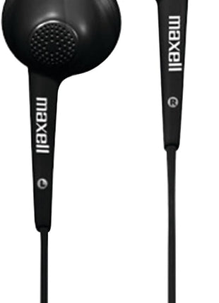 Maxell 191569 Soft Rubber Body Comfort Fit Jelleez Soft Ear Buds Black With Built In Microphone | Soft rubber comfort-fit design with built-in microphone - flexible body for extended, comfortable listening
