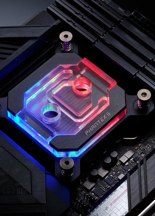 Phanteks (PH-C370I_BK01) Glacier C370I CPU Water Block for Intel Sockets 1700/1200/115x, Support Intel 14th Gen Processor, Pure Copper Base, Digital-RGB Lighting, Black
