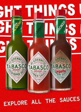 TABASCO Brand Original Red Pepper Hot Sauce, Medium Heat, Glass Bottle, Classic & Versatile Flavor, Three Simple Ingredients, Great for Dips, Tacos, Eggs, Pizza, Oysters & More, 12 Fl Oz (Pack of 1)