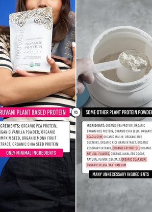 Truvani Vegan Pea Protein Powder | Vanilla | 20g Organic Plant Based Protein | 18 Servings | Keto | Gluten & Dairy Free | Low Carb | No Added Sugar