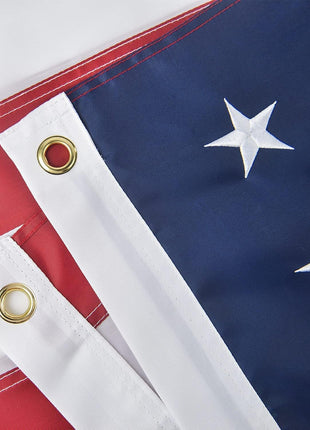 American Flag 4x6 FT, US Flags USA High Wind with Embroidered Stars, Sewn Stripes, Brass Grommets, Durable USA Flag Outdoor Outside