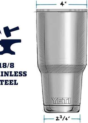 YETI Rambler 30 oz Stainless Steel Vacuum Insulated Tumbler w/MagSlider Lid, Black