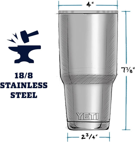 YETI Rambler 30 oz Stainless Steel Vacuum Insulated Tumbler w/MagSlider Lid, Black