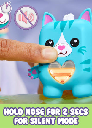 Nano-MALS Pawtricia The Blue Kitty, Electronic Pet Cat, 70+ Responses, Easter Basket Stuffers, Interactive Fidget Toys for Girls & Boys Ages 5+