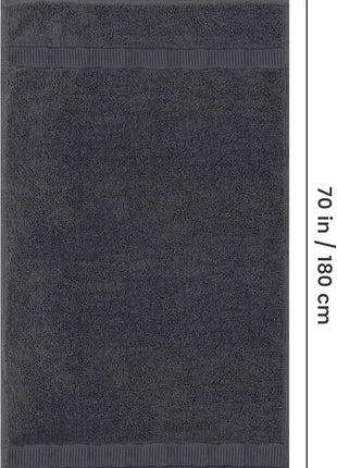 Utopia Towels Jumbo Bath Sheets, 2 Pack, 35x70 in, 600 GSM Cotton, Grey | Extra Large Ring Spun Cotton Bath Sheets - Soft, Plush, Quick-Drying, Highly Absorbent, Great for Everyday Use
