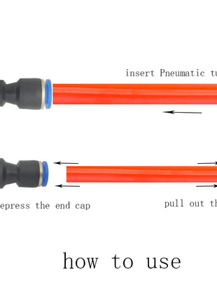 zjxed 1/4" OD x 3/8" OD Pneumatic quick Connector Push to Connect fittings Straight reducer Union/Coupler (Pack of 10)