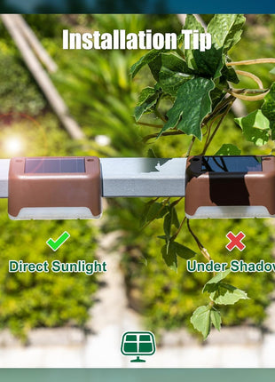 SOLPEX Solar Deck Lights Outdoor 16 Pack, Solar Step Lights Waterproof Led Solar lights for Outdoor Stairs, Step , Fence, Yard, Patio, and Pathway(Warm White)